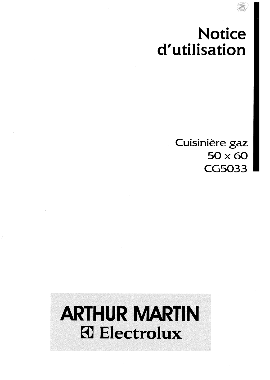 Arthur martin CG5033 User Manual