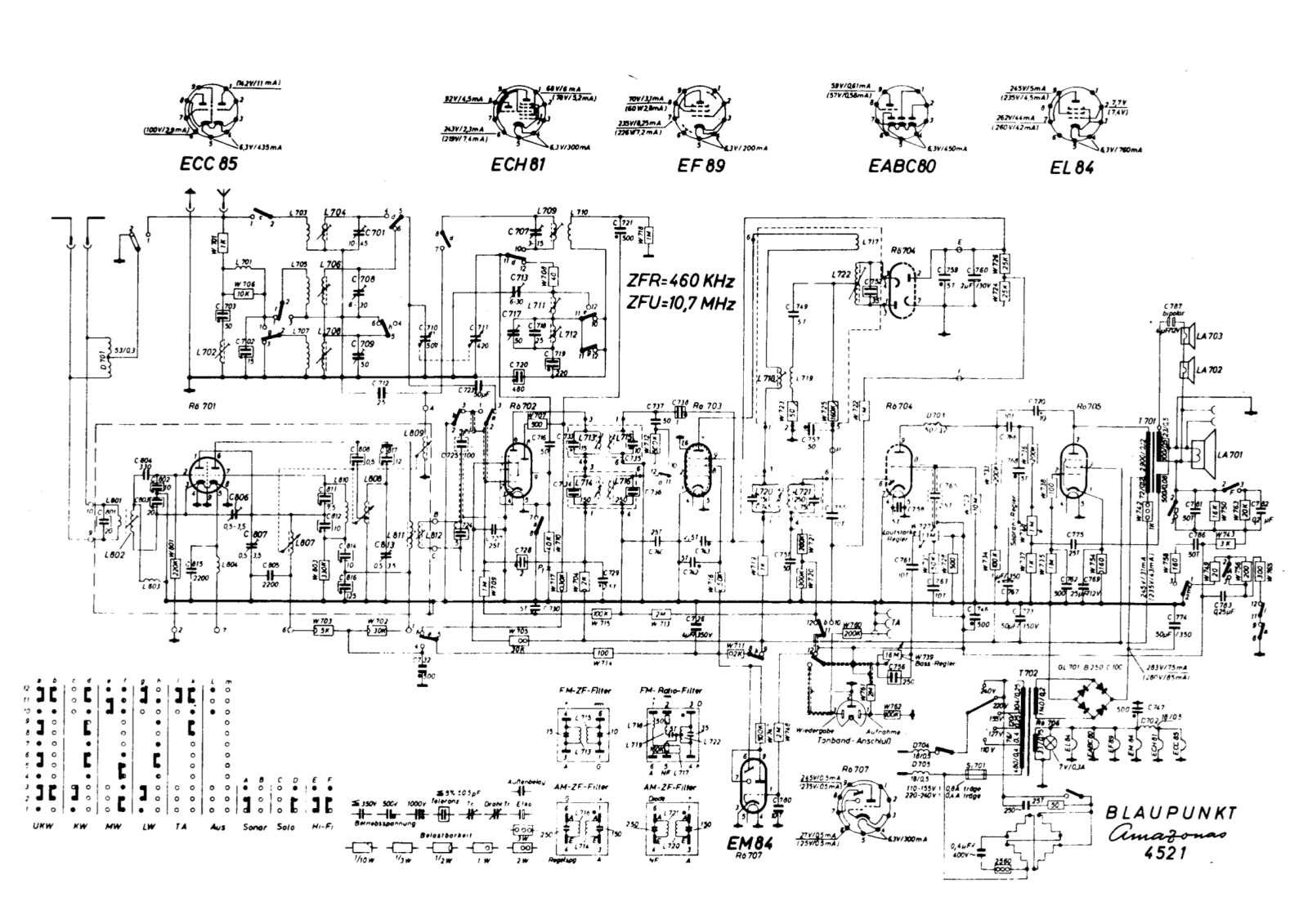 Blaupunkt 4521 schematic