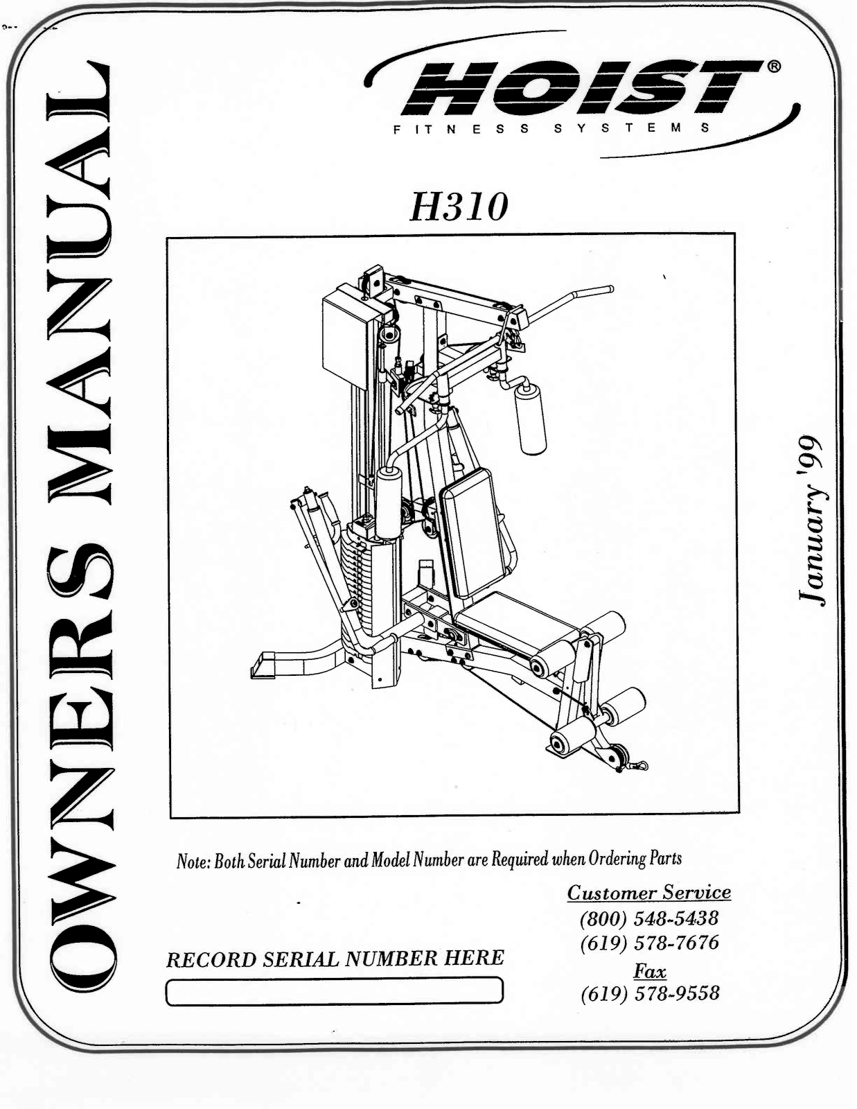 Hoist Fitness H310 User Manual