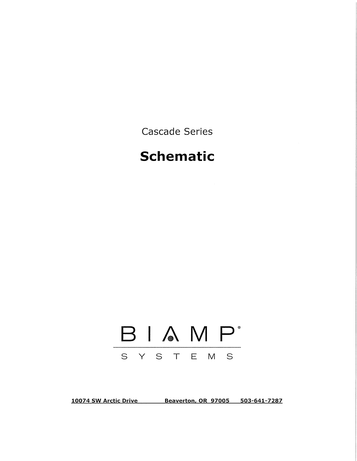 Biamp CASCADE 12, CASCADE 16, CASCADE 20 User Manual