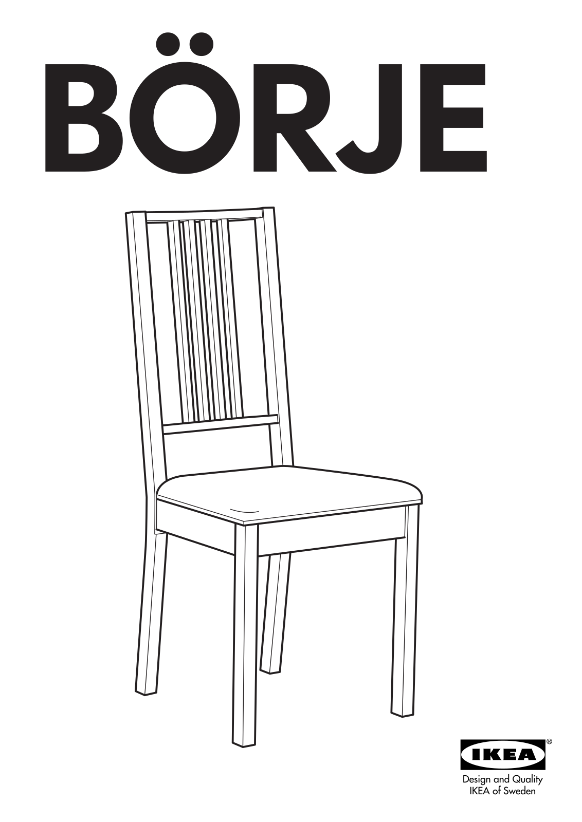 IKEA BÃRJE CHAIR Assembly Instruction