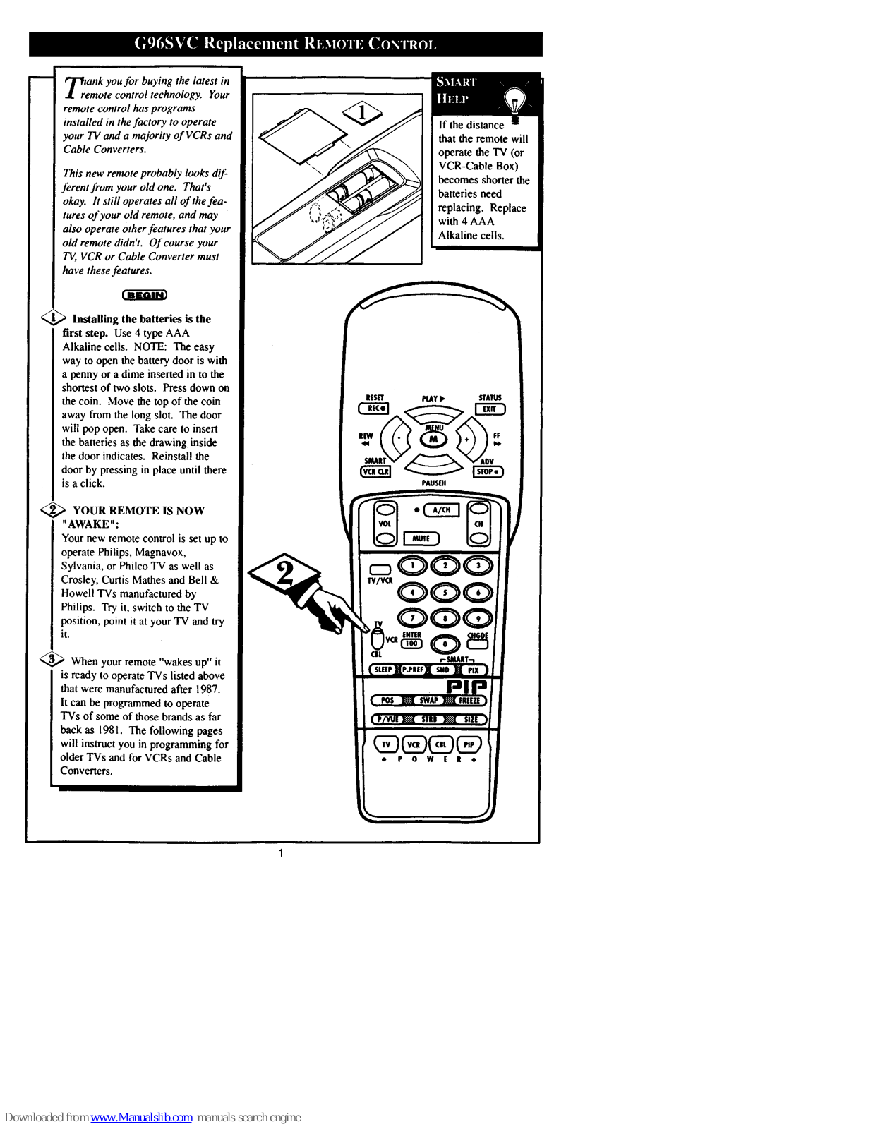 Philips G96SVC Quick Manual