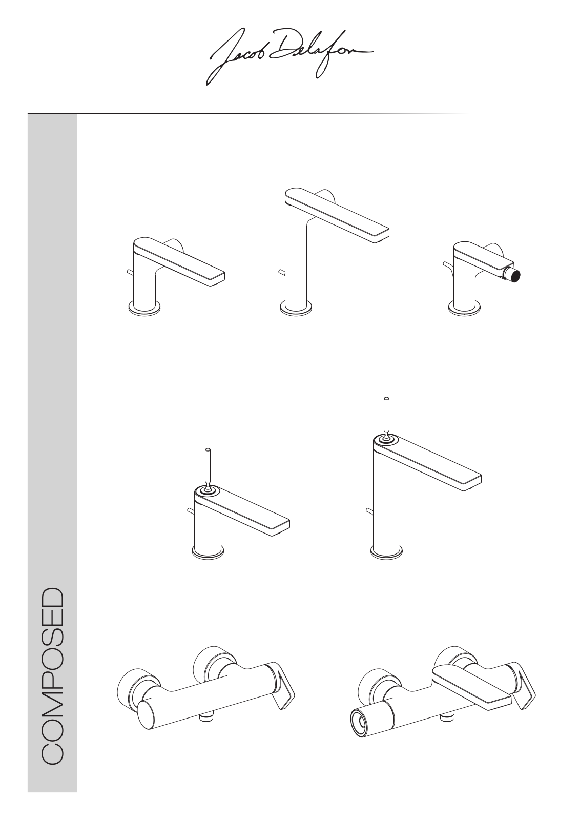 Jacob Delafon COMPOSED E73075-TT, COMPOSED E73075-CP, COMPOSED E73095-TT, COMPOSED E73159-TT, COMPOSED E73158-ND-CP Assembly guide