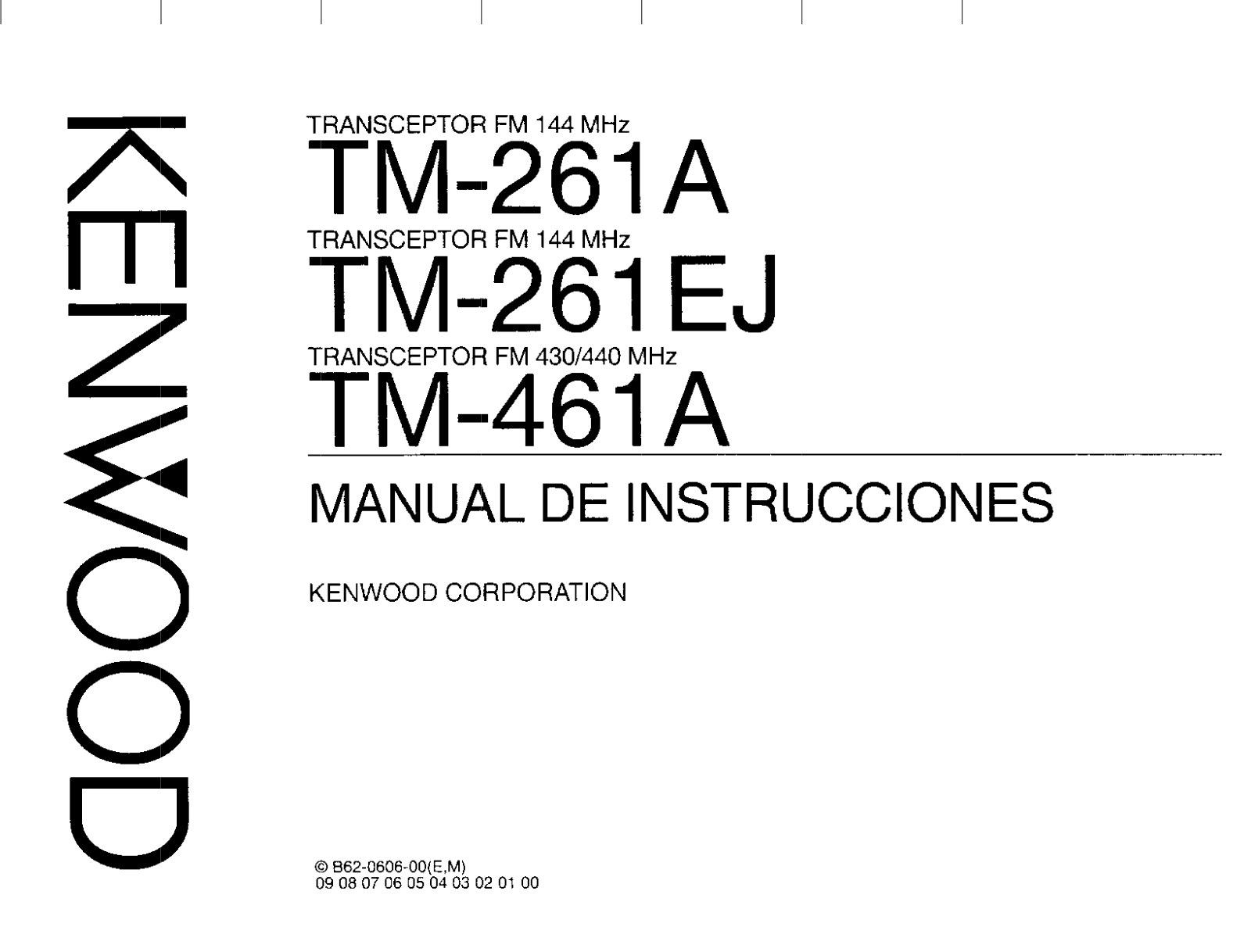 Kenwood TM-461A, TM-261A, TM-261EJ User Manual