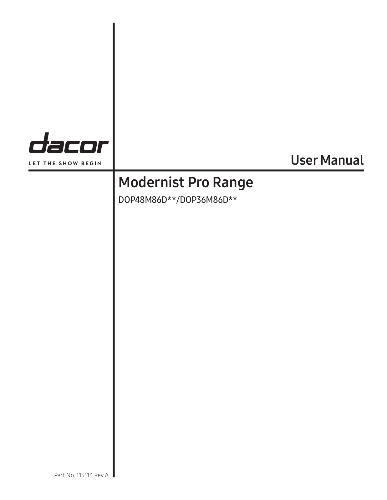 Dacor DOP48M86DHM User Manual