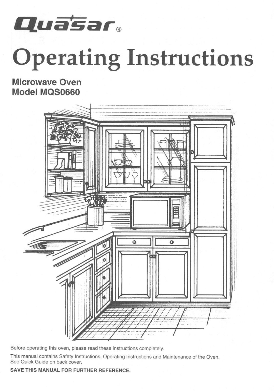 Panasonic mqs0660 Operation Manual