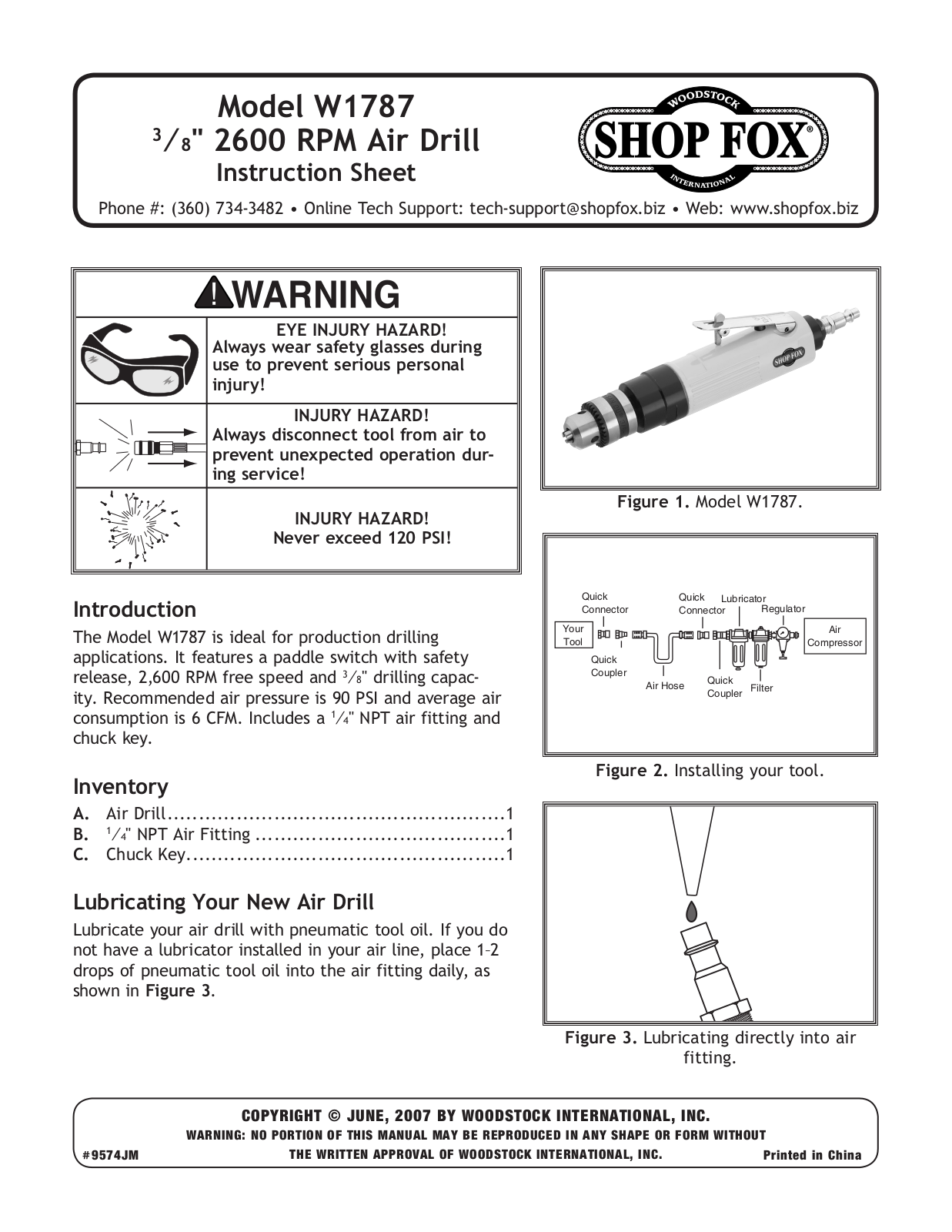 Woodstock W1787 User Manual