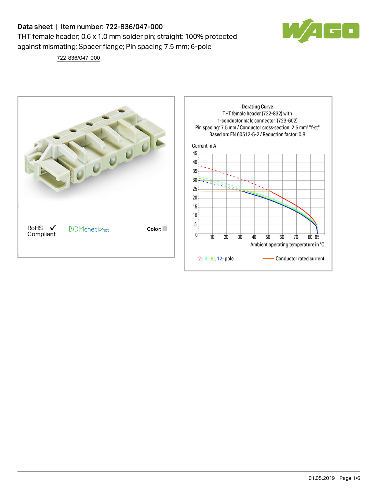 Wago 722-836/047-000 Data Sheet