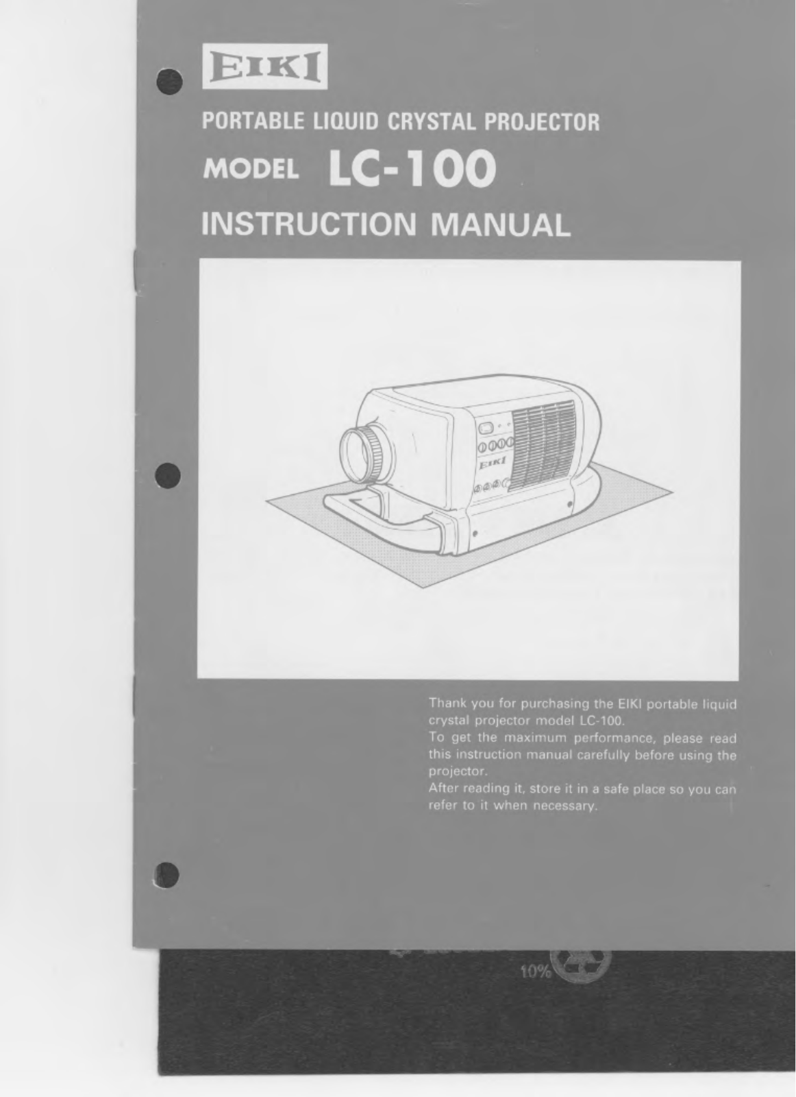 Eiki LC-100 User Manual