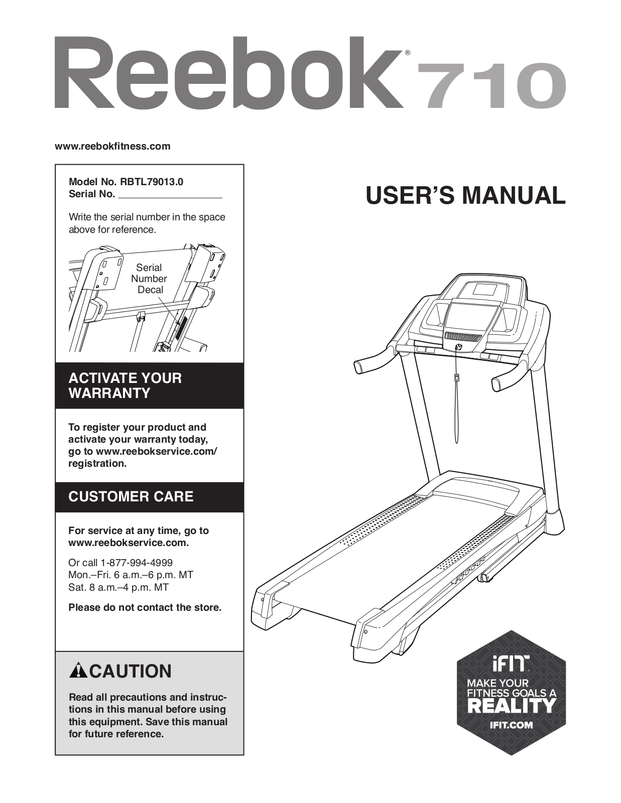 Pro-Form RBTL79013 User Manual