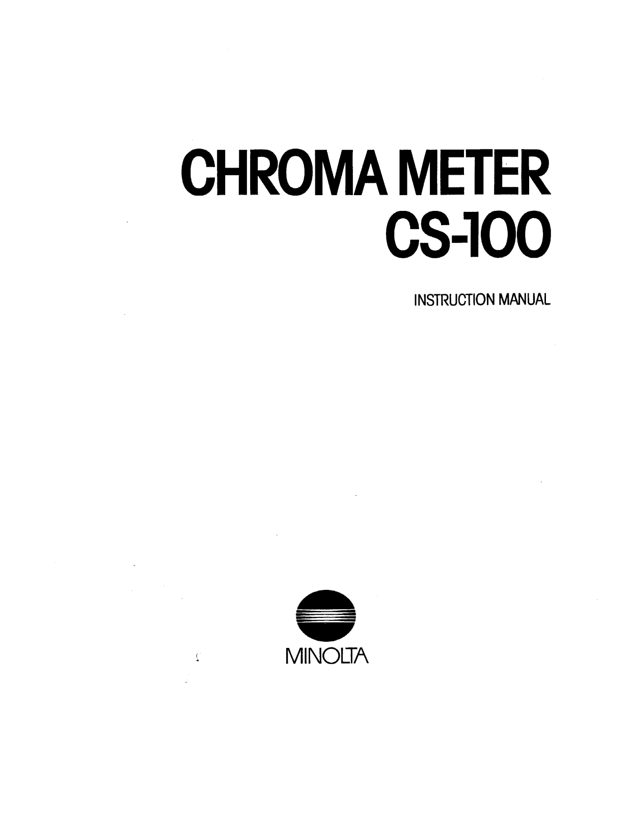 Konica CS-100 User Manual