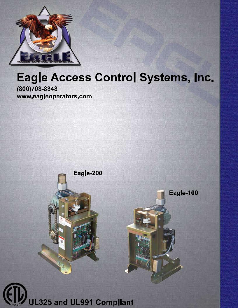 Eagle 200 series, 100 series Installation and operation Manual