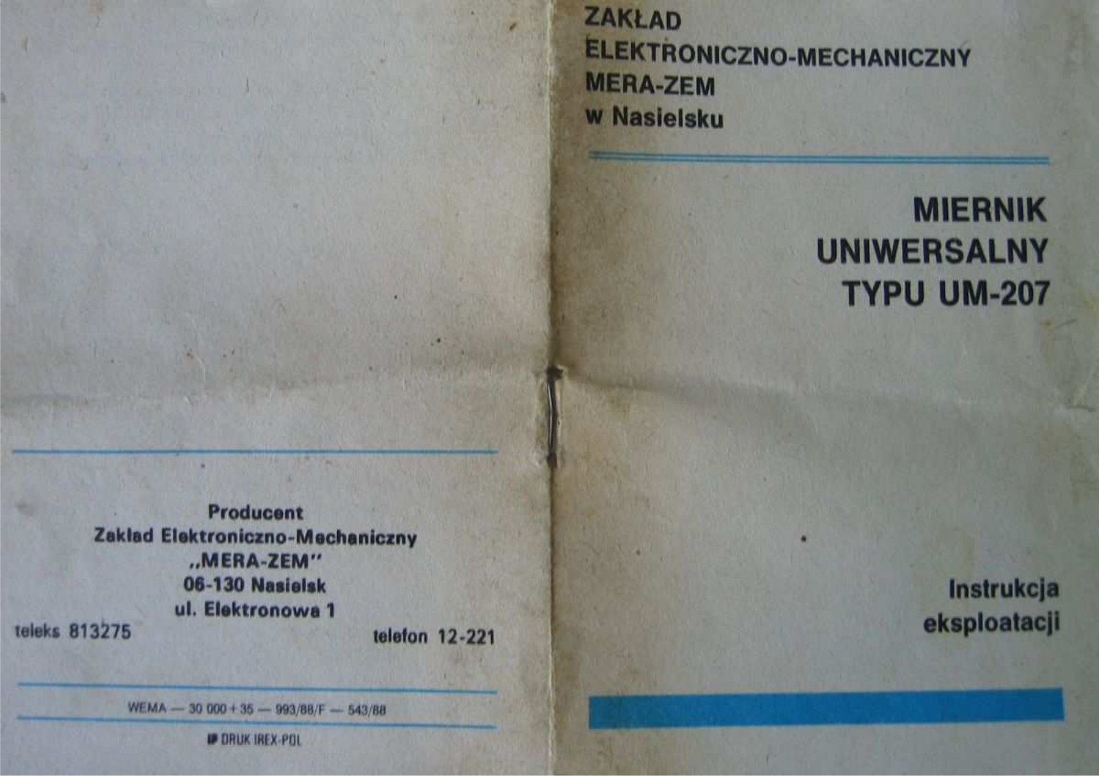 Polskie UM-207 User Manual