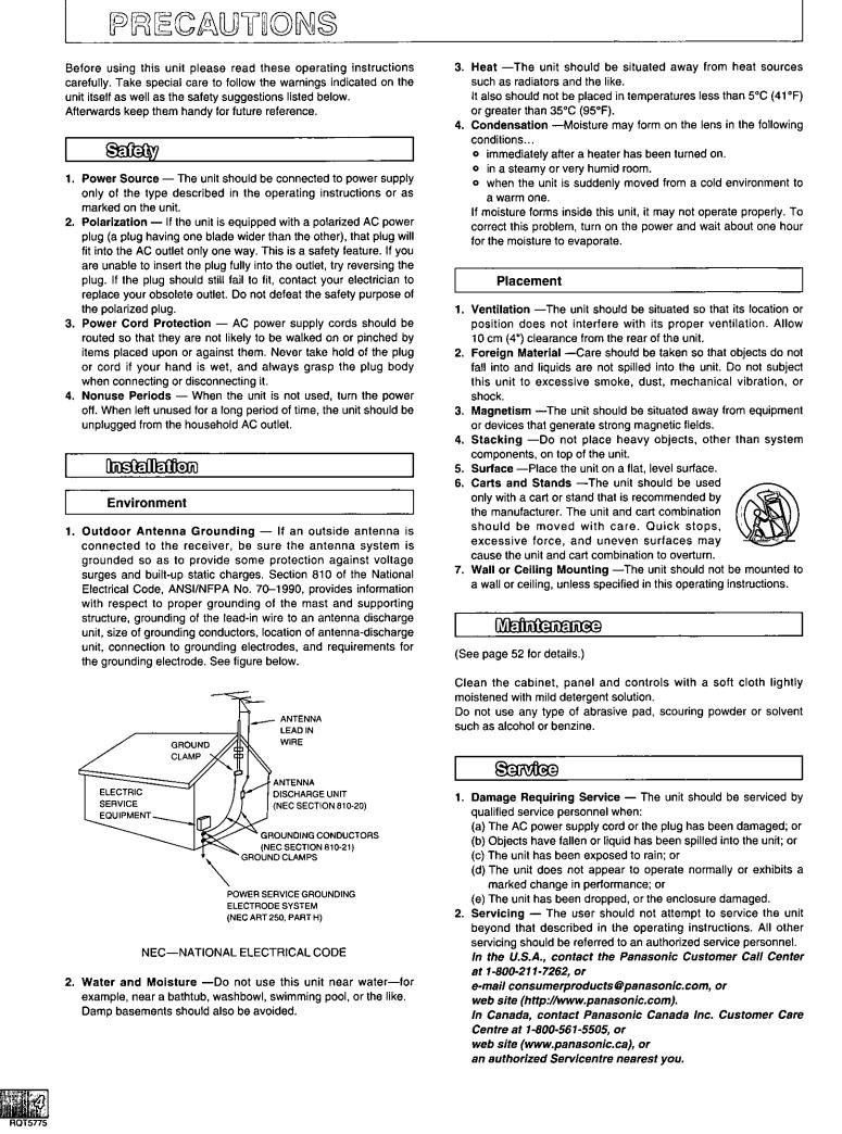 Panasonic SC-HT65, SA-HT70, SA-HT65 User Manual