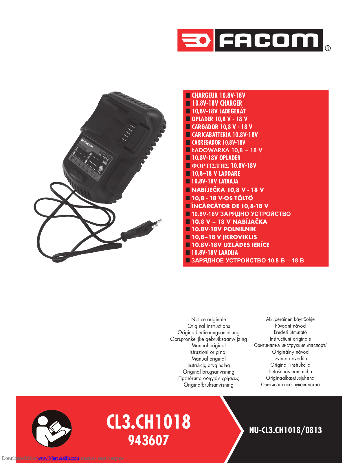 Facom CL3.CH1018 943607 Original Instructions Manual