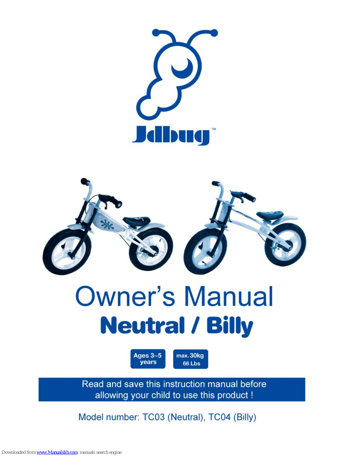 JDbug Neutral, Billy Owner's Manual