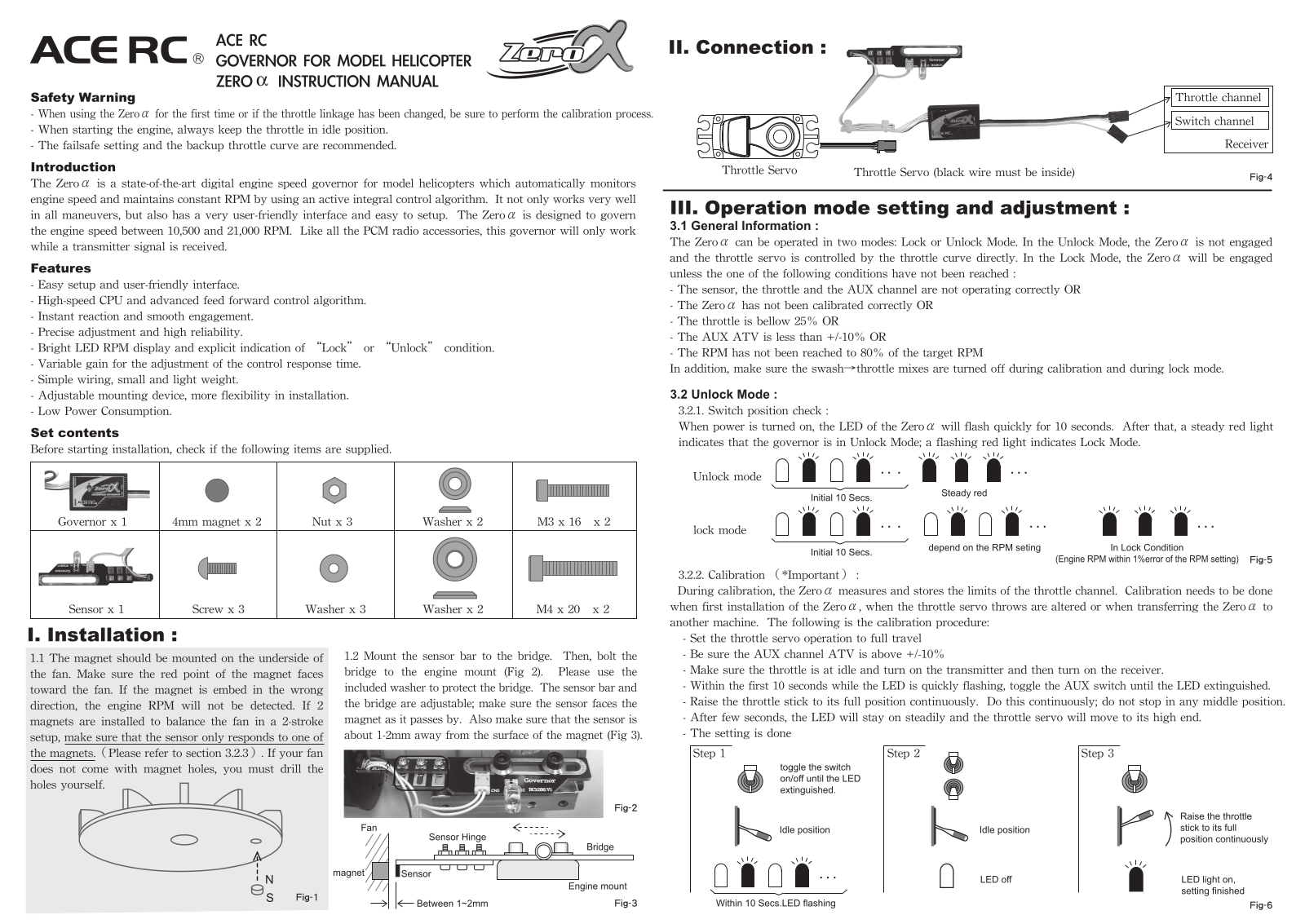 Thunder Tiger ACE RC Zero X User Manual