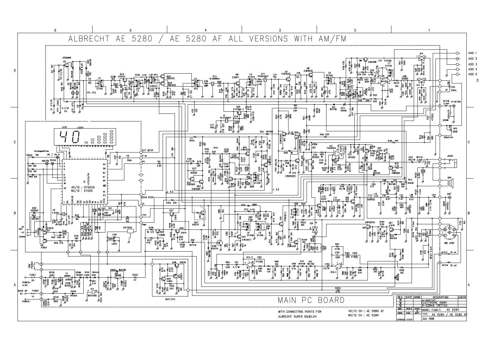 Albrecht ae5280 Circuit Diagram