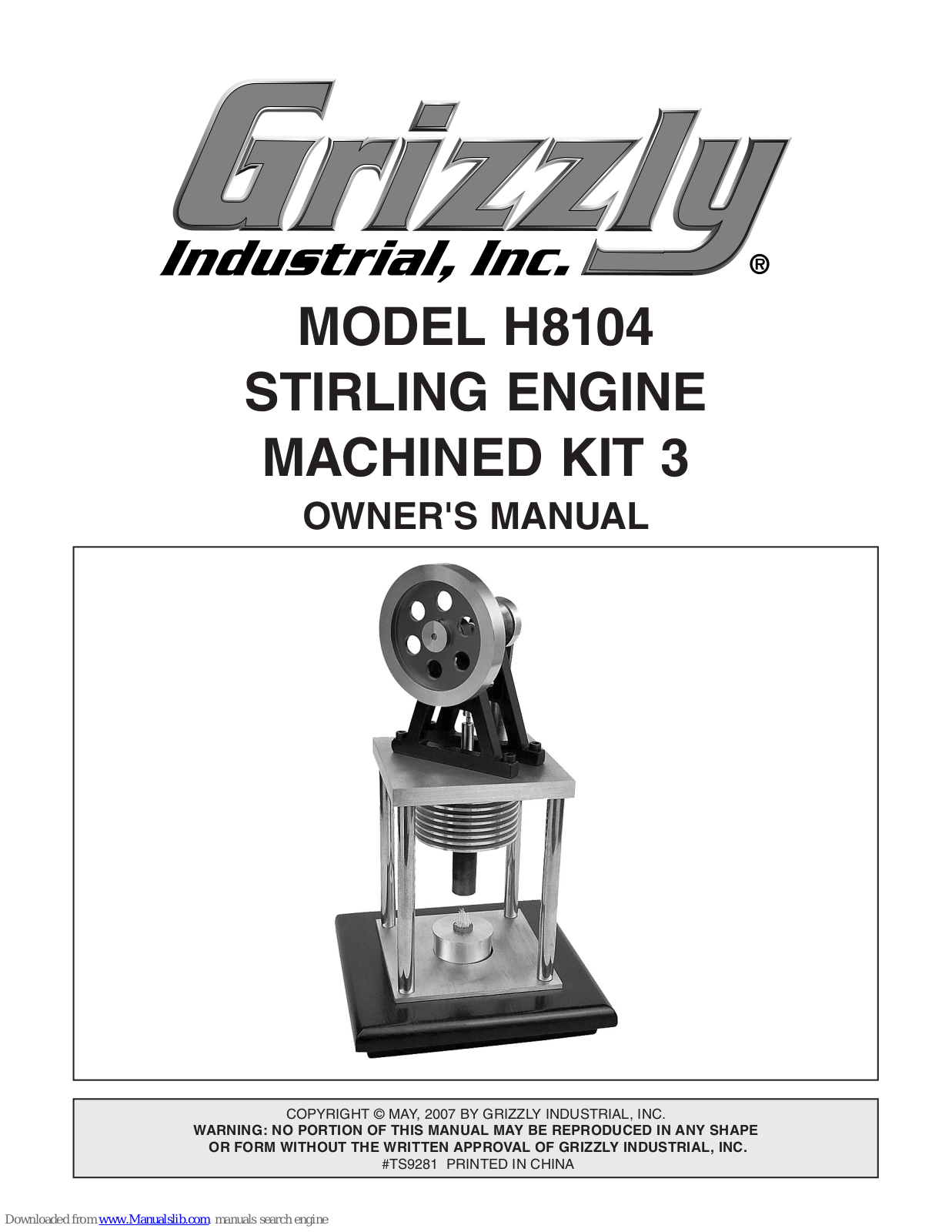 Grizzly H8104 Owner's Manual