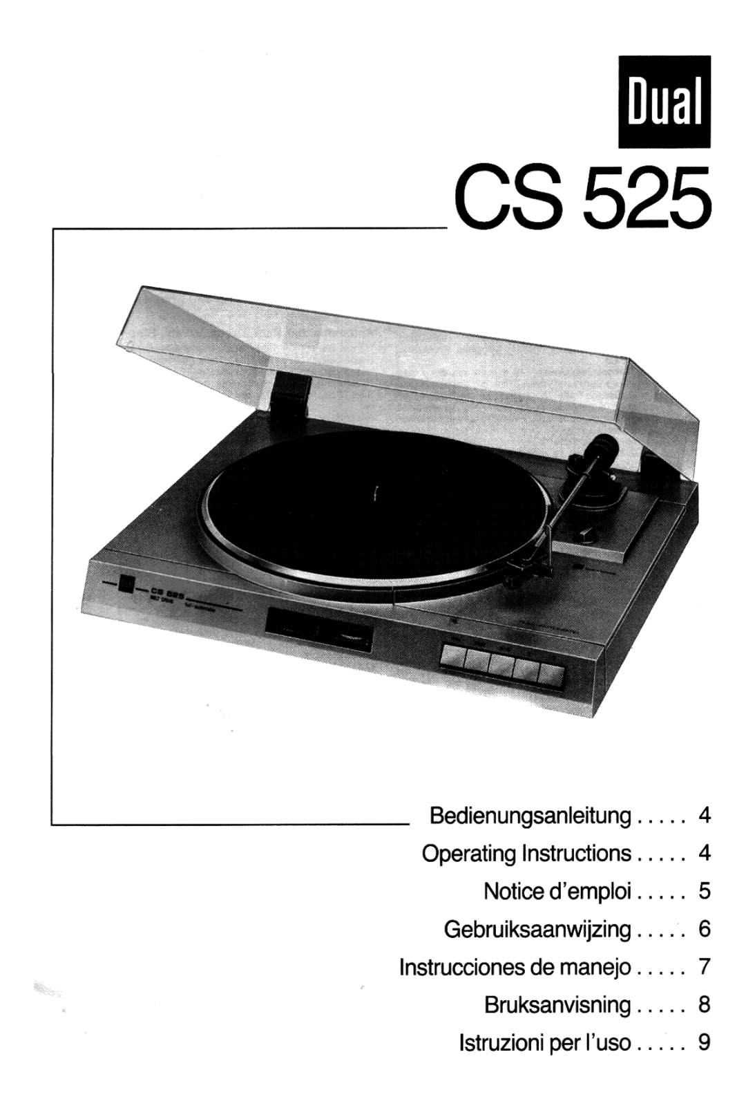 Dual CS-525 Owners manual