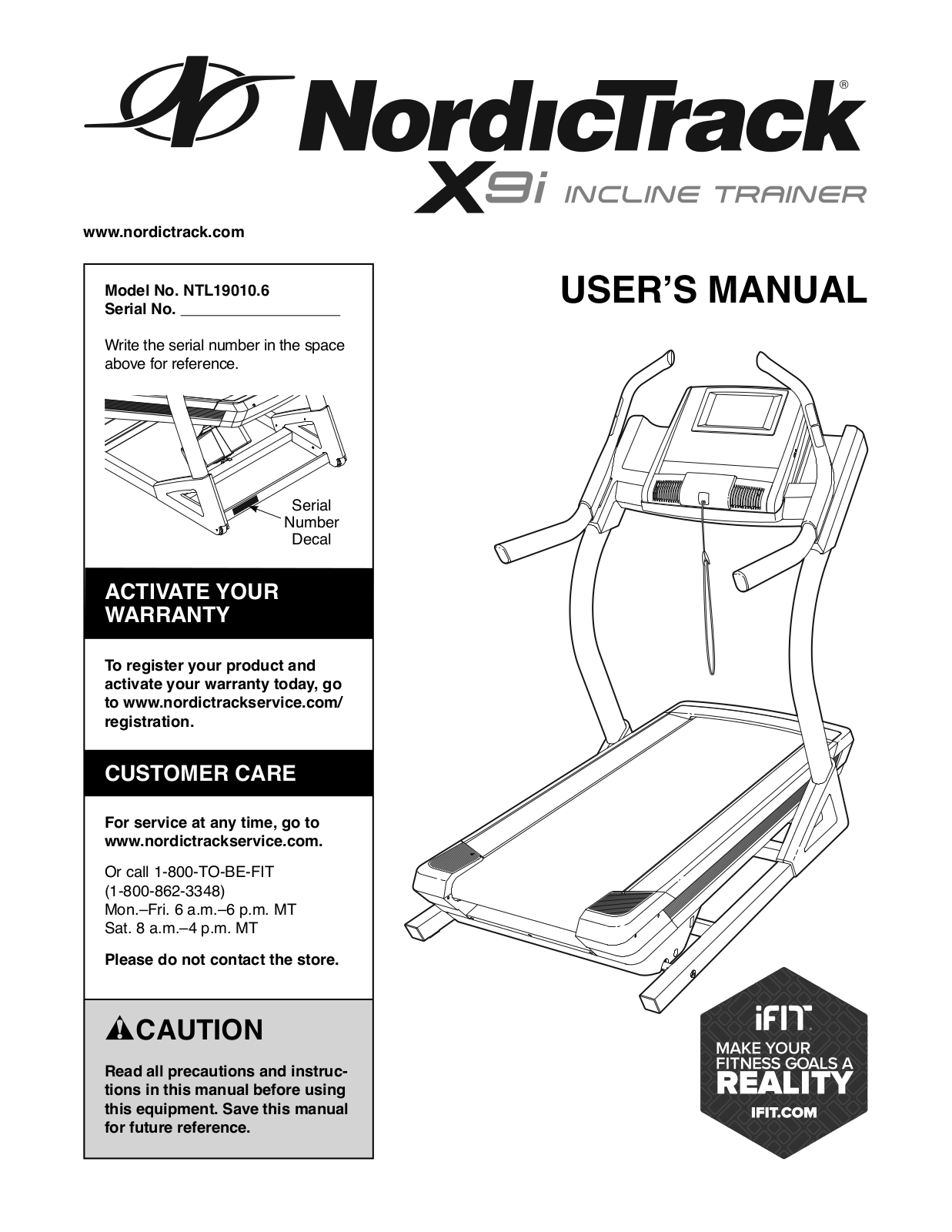 NordicTrack NTL190106 Owner's Manual