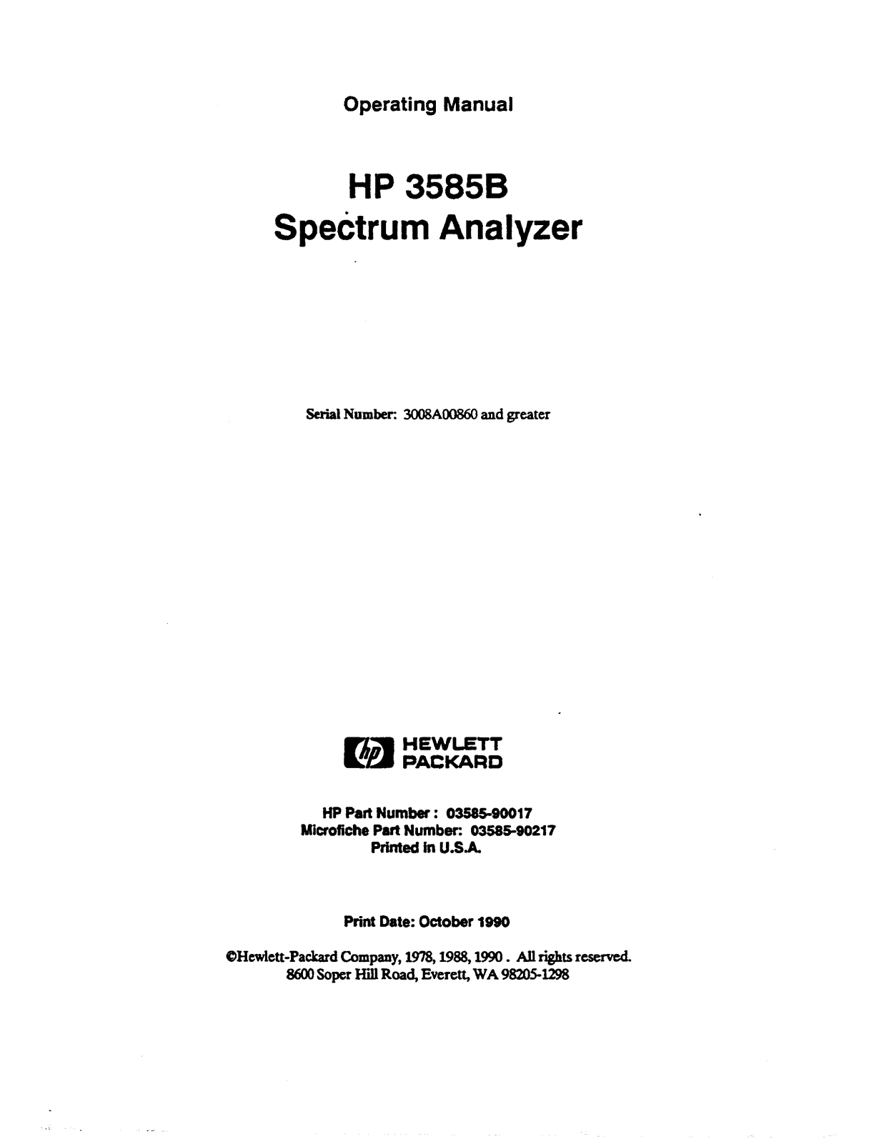 HP (Hewlett-Packard) 3585d User Manual