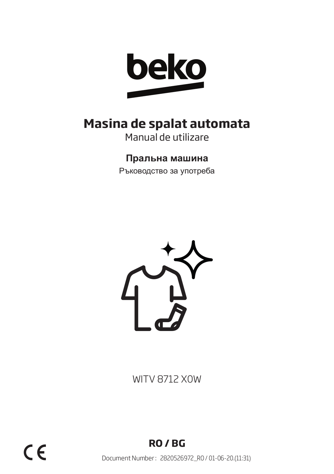 Beko WITV 8712 X0W User manual