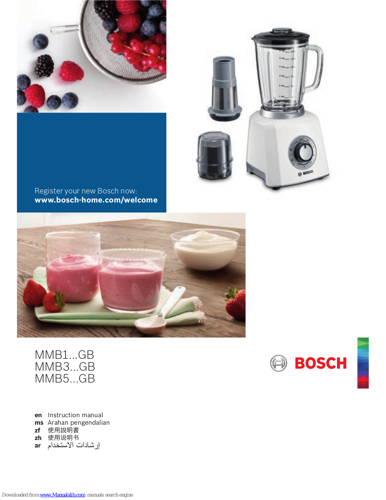 Bosch MMB3...GB, MMB1...GB, MMB5...GB Instruction Manual