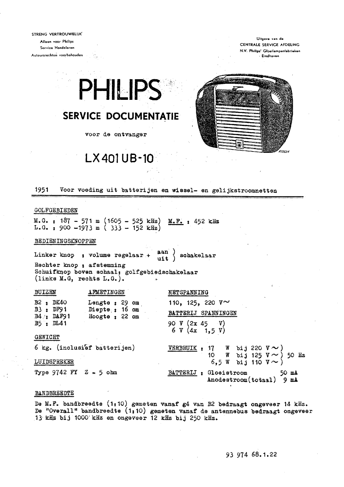 Philips LX-401-UB Service Manual