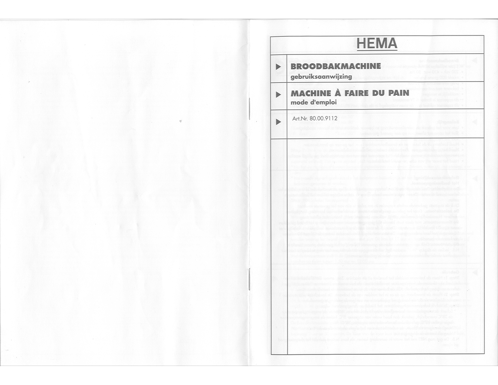 Hema 80.00.9112 User guide - ManualMachine.com