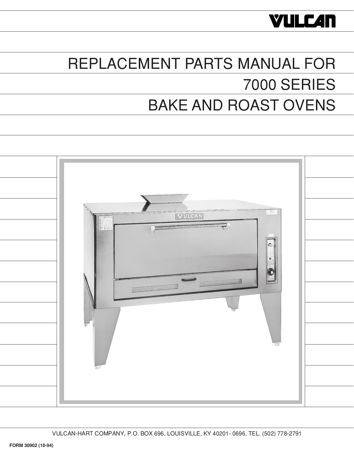 Vulcan 7016A1 Parts List