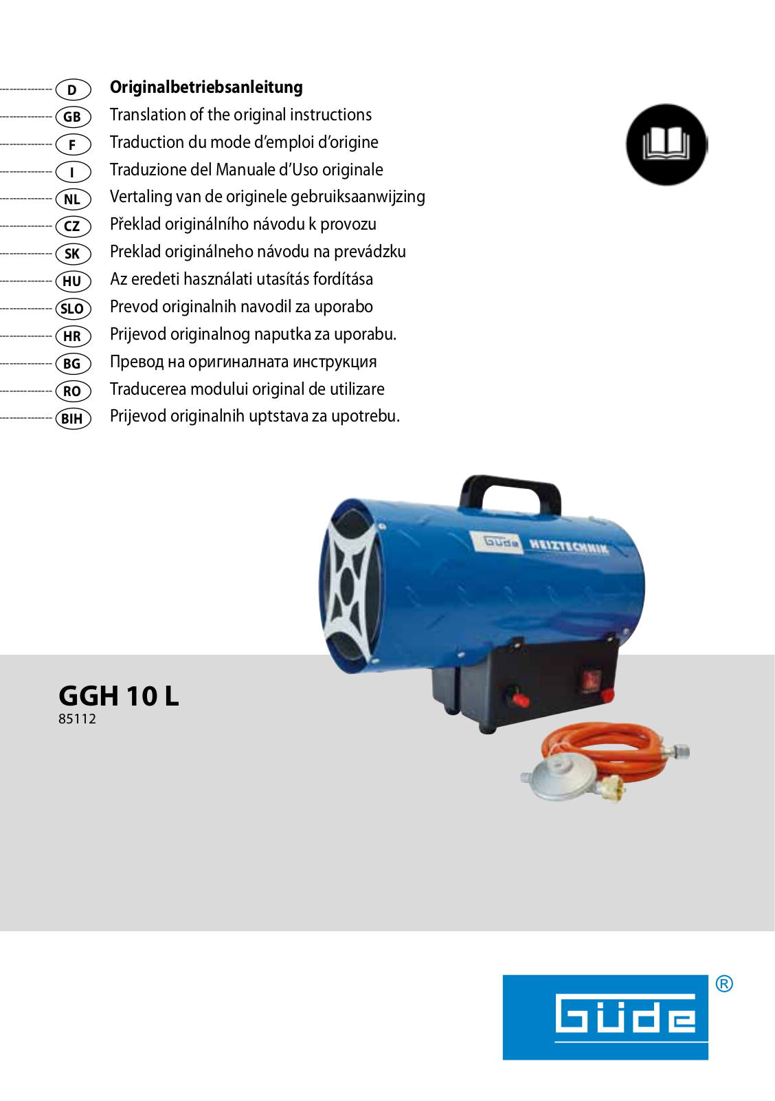 Güde GGH 10 L User Manual