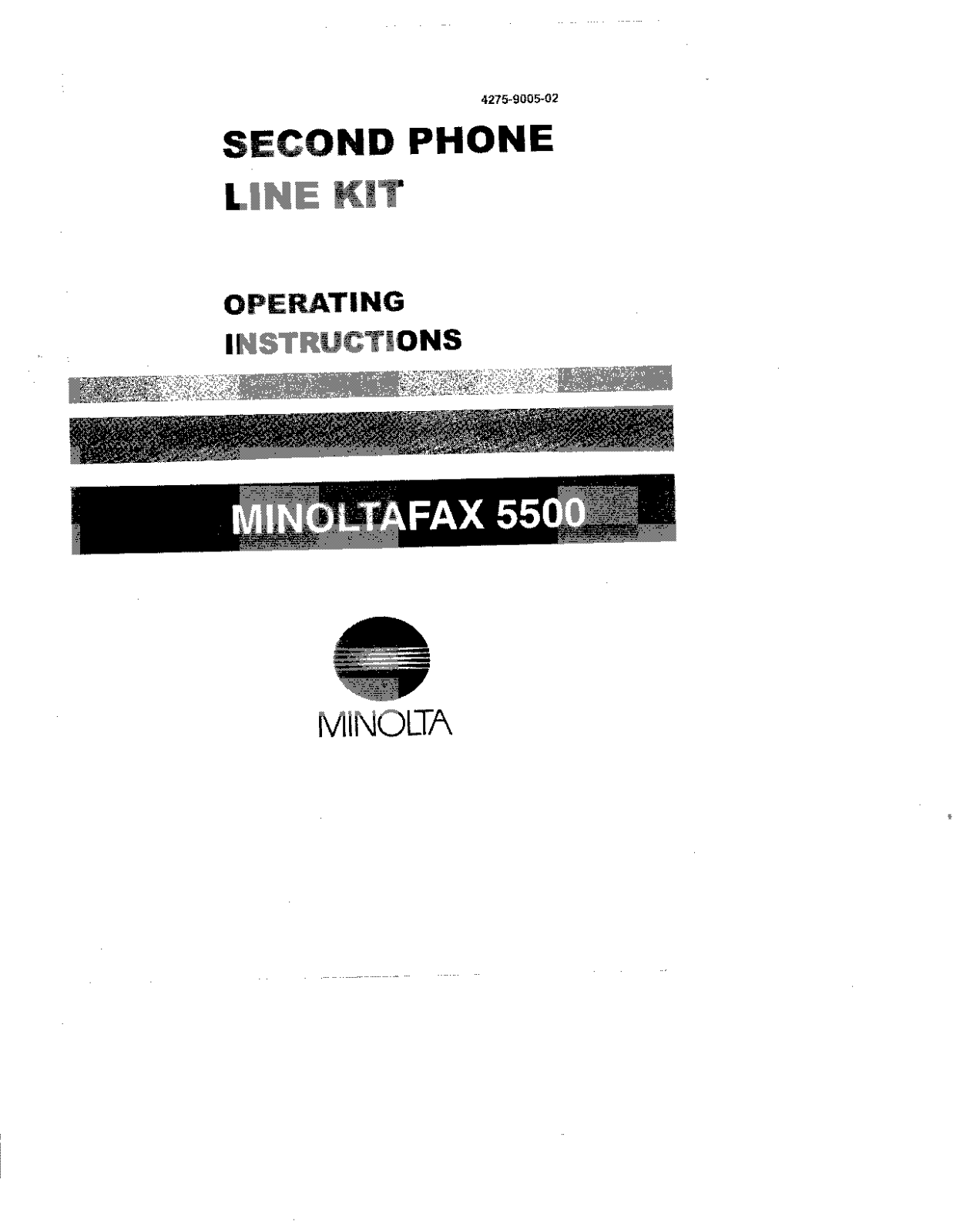 KONICA MINOLTA 5500s Service manual