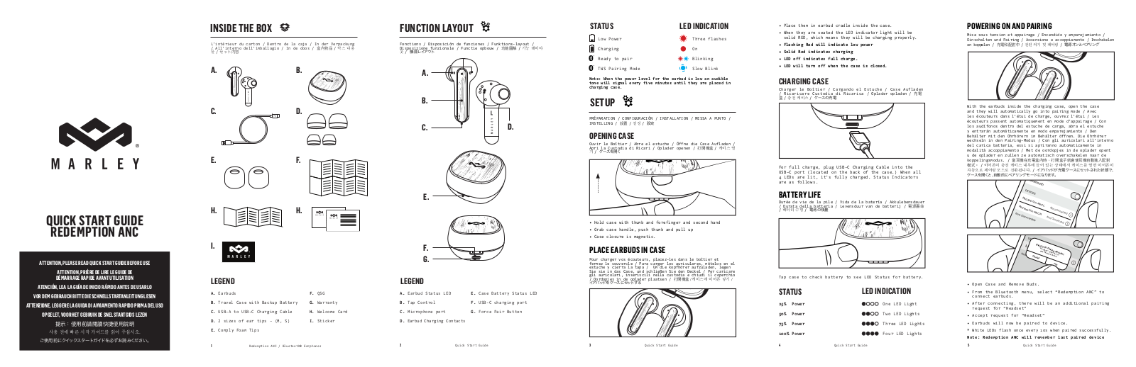 MARLEY REDEMPTION ANC Quick Start Guide