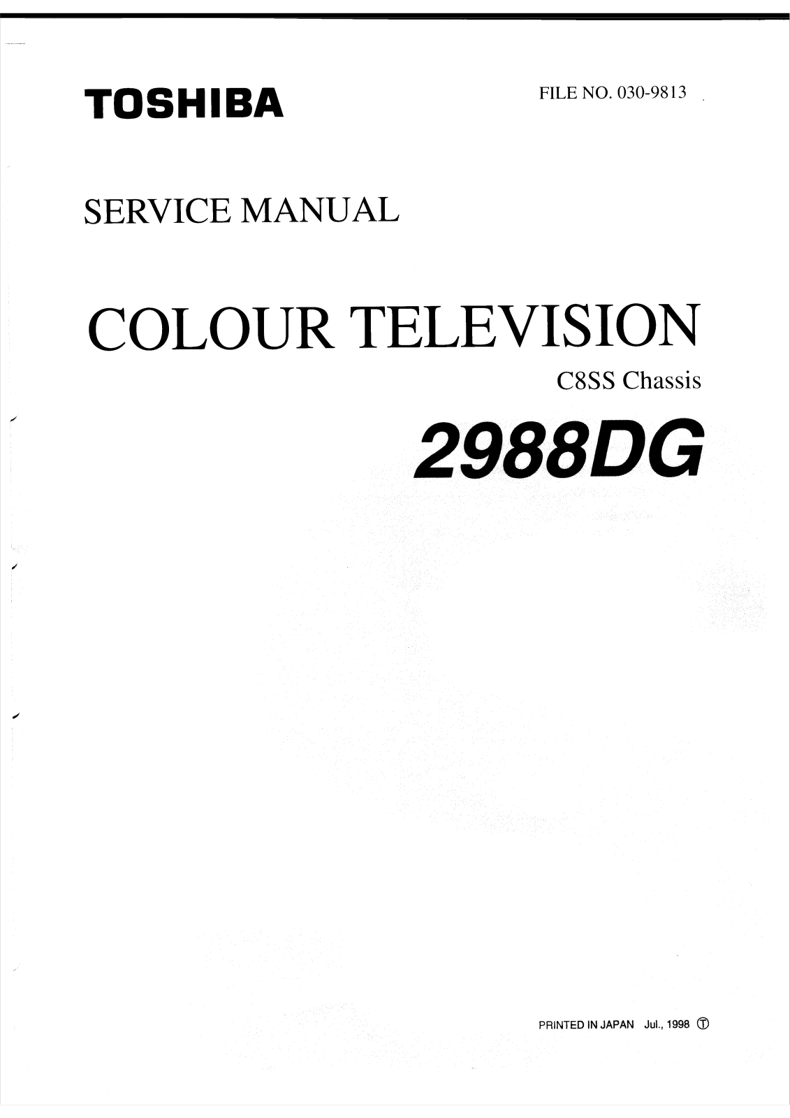 Toshiba TV-2988 Schematic