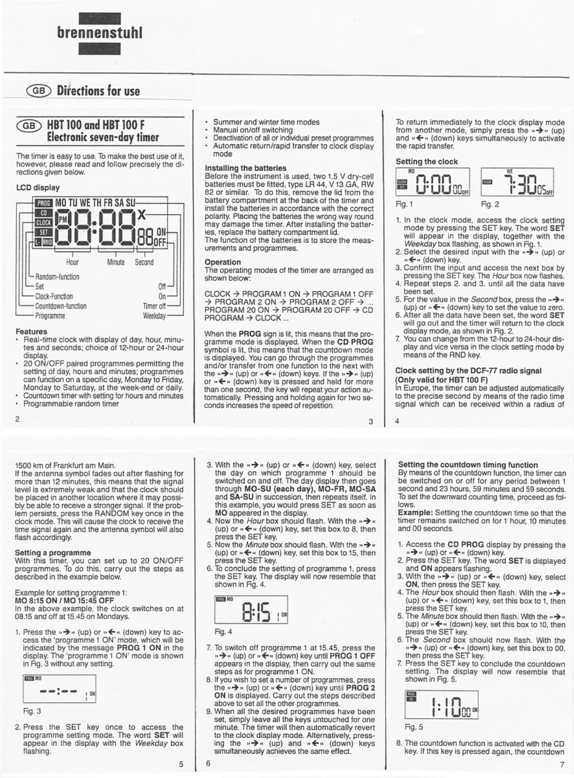 Brennenstuhl HBT 100 F, HBT 100 User Manual