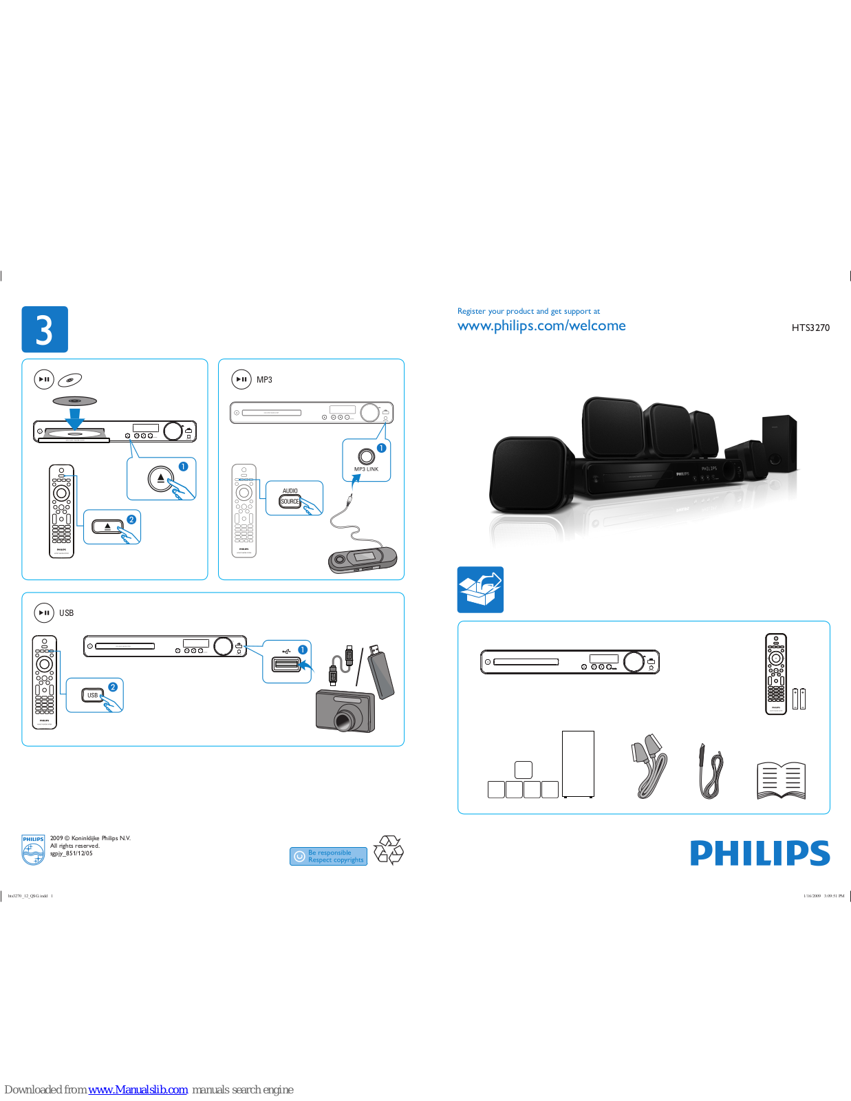 Philips HTS3270/05, HTS3270/12, HTS3270 User Manual