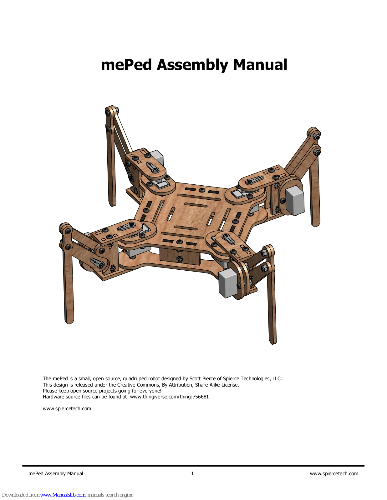 SpierceTech mePed Assembly Manual - ManualMachine.com