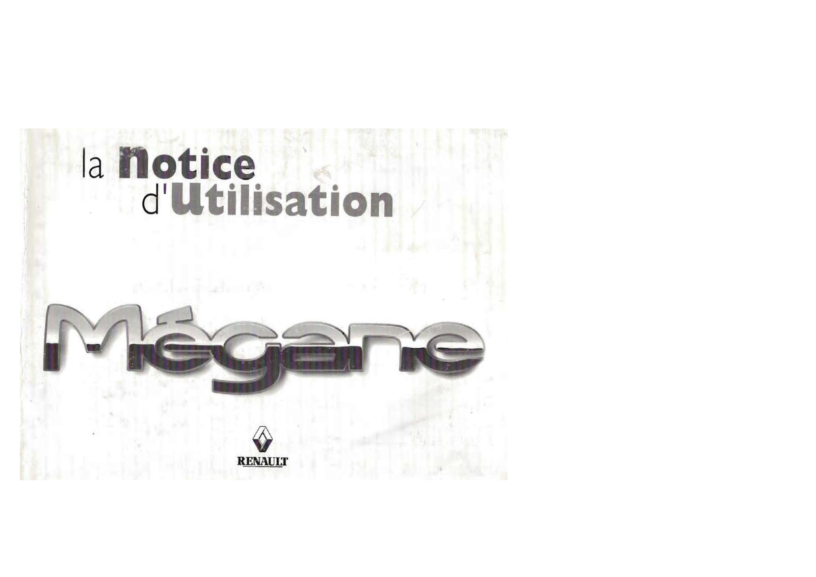 Renault MEGANE 1 User Manual