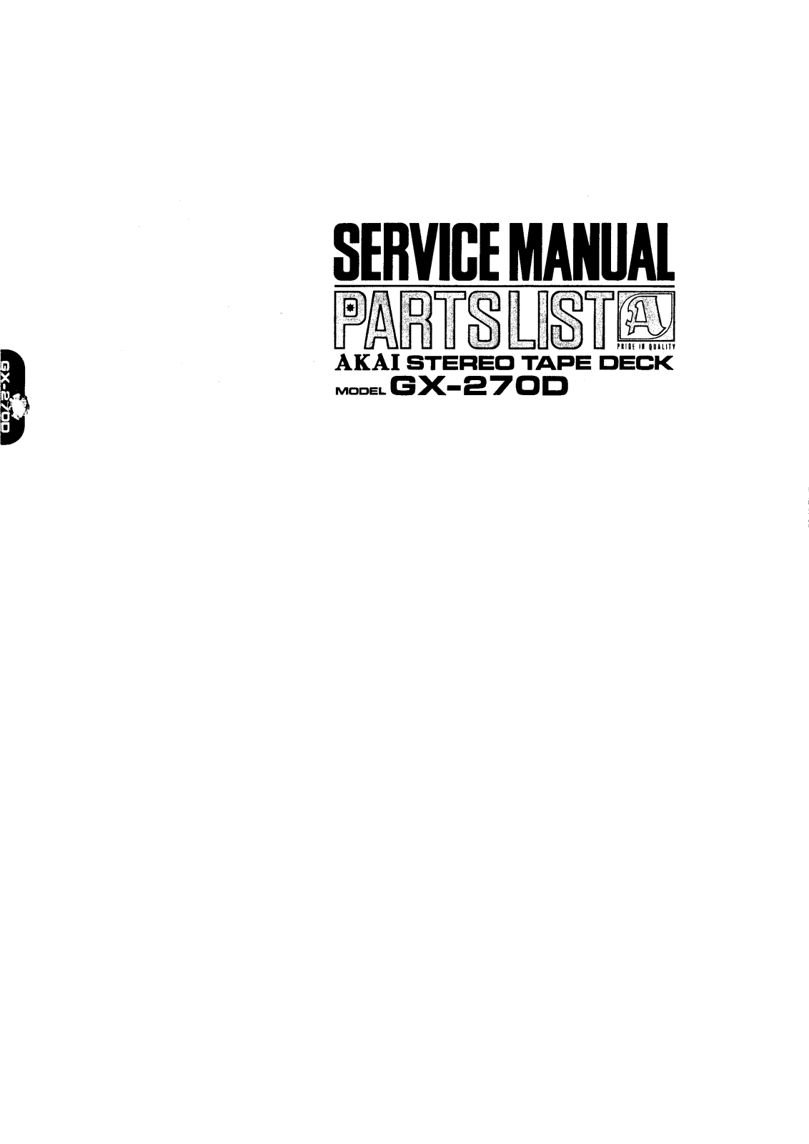 Akai GX-270-D Service manual