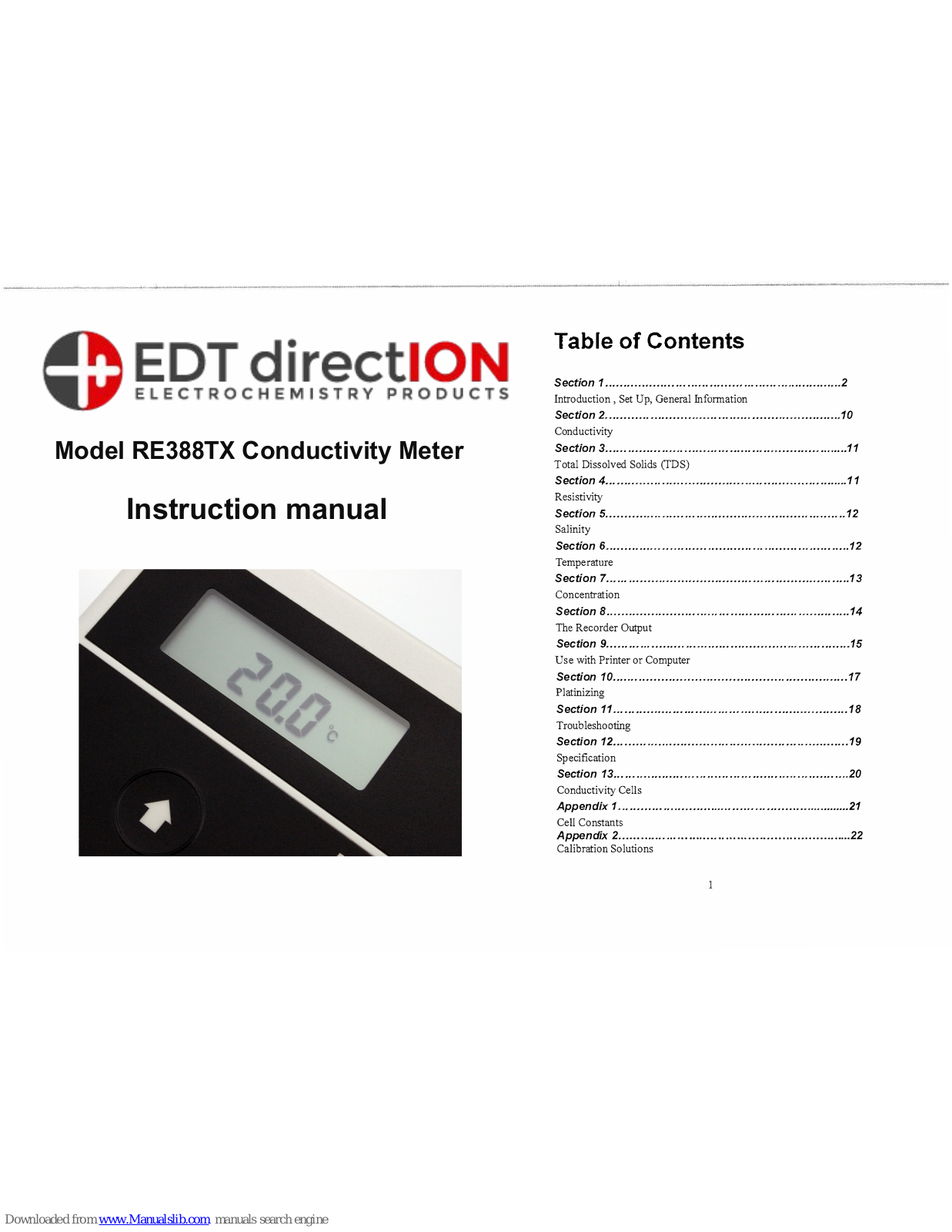 EDT directION RE388TX Instruction Manual