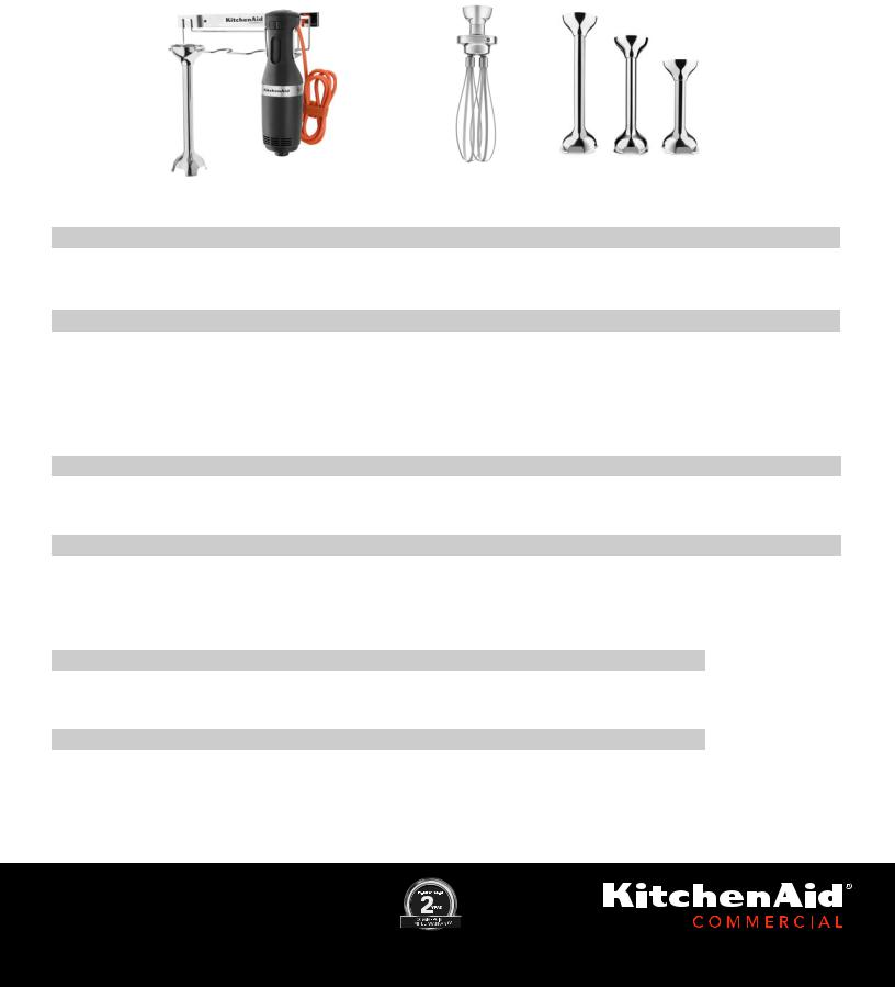 KitchenAid KHBC310OB, KHBC308OB, KHBC312OB PRODUCT SPECIFICATIONS