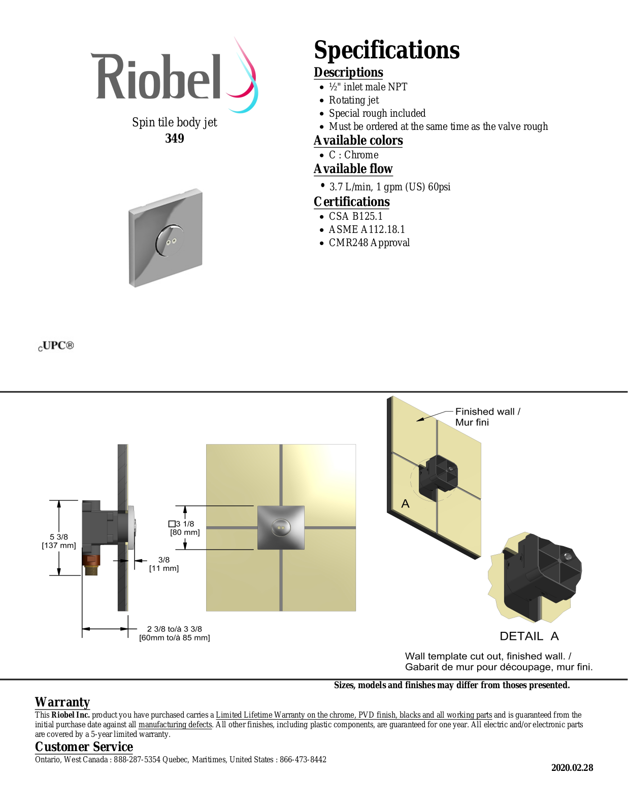 Riobel 349C Specifications - ManualMachine.com