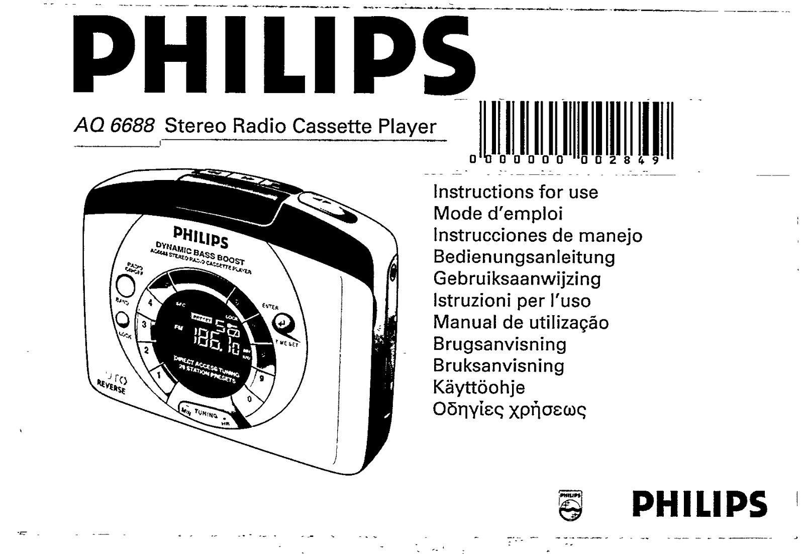 Philips AQ6688 User Manual