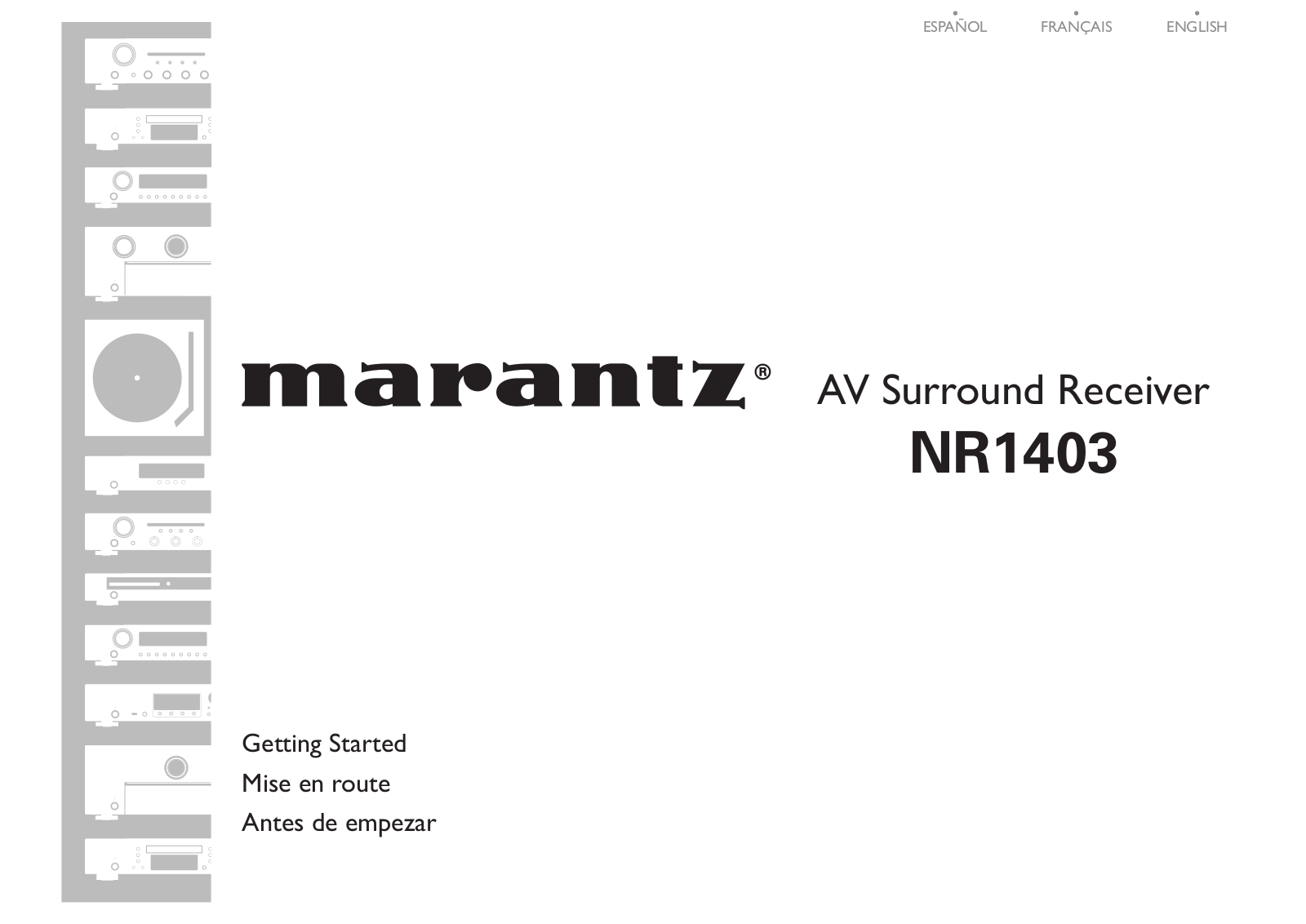 Marantz NR1403 Quick Start Guide