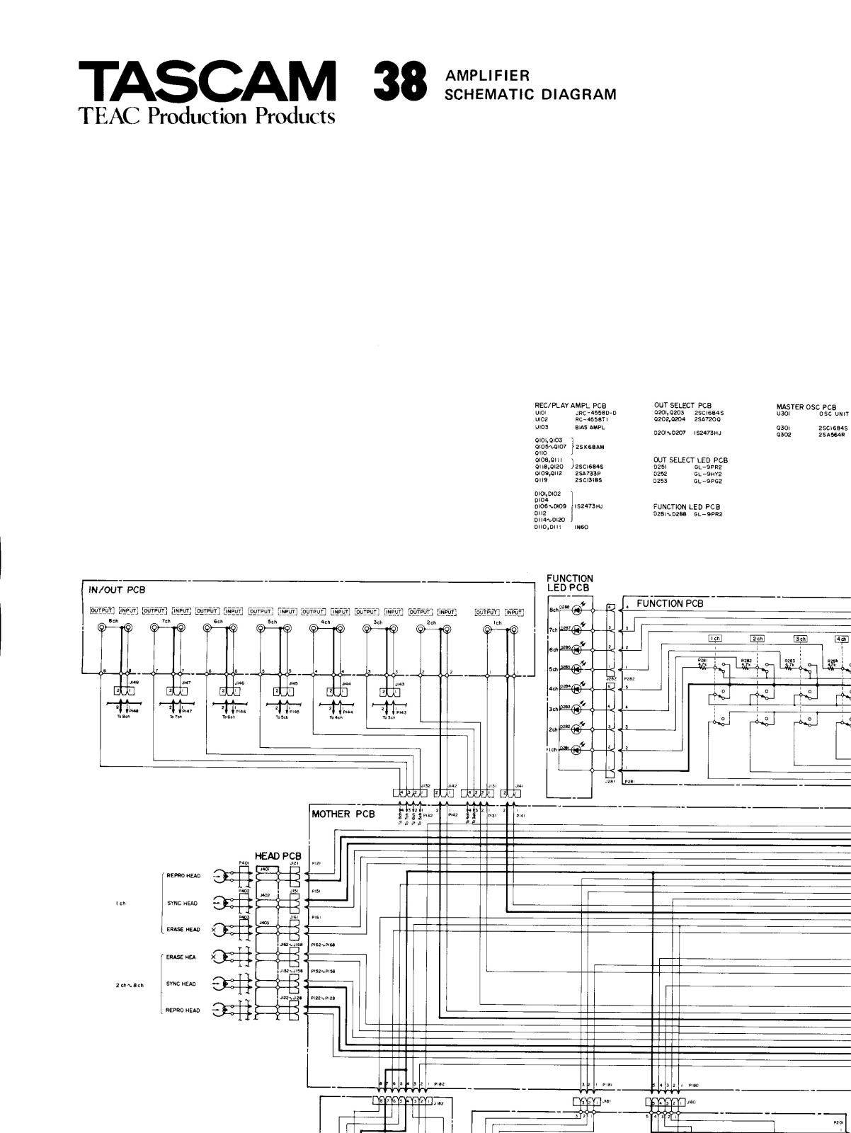 Tascam 38 Schematic