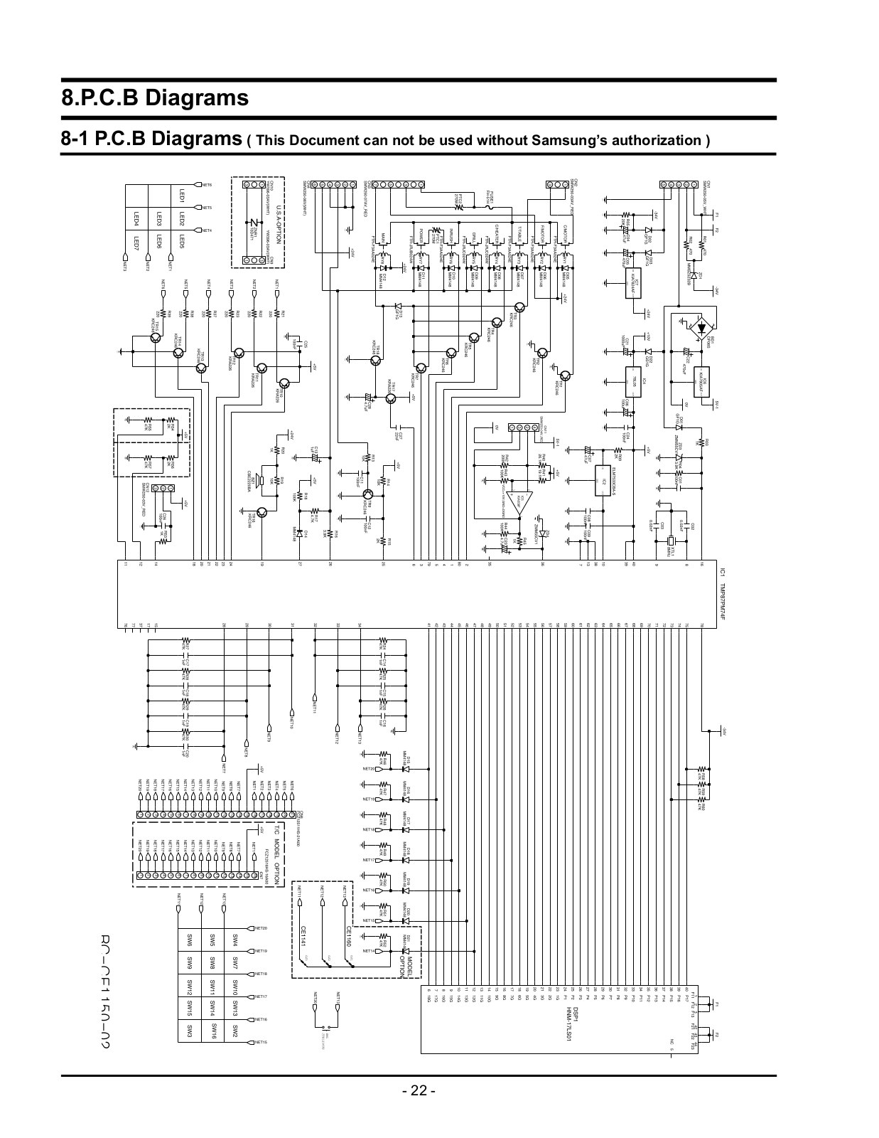 SAMSUNG CE1160R Schematic PCB Diagram