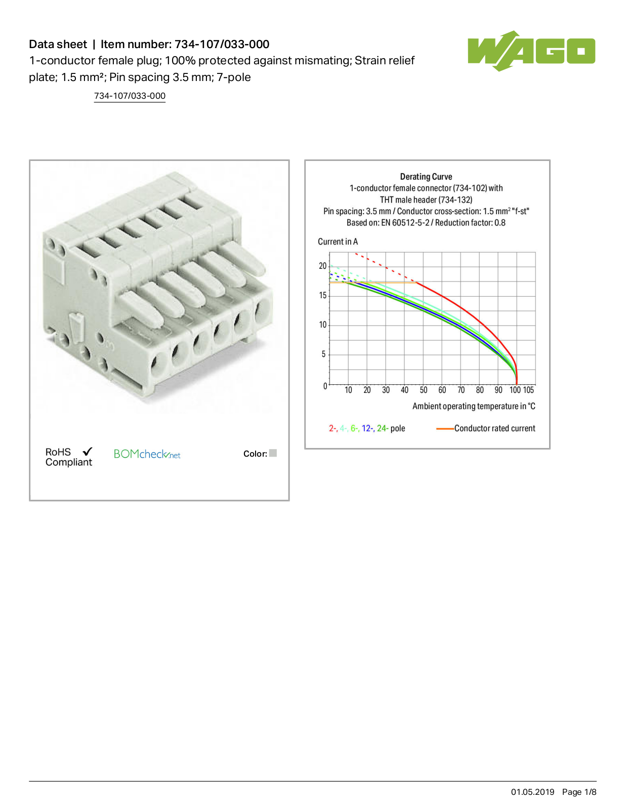 Wago 734-107/033-000 Data Sheet