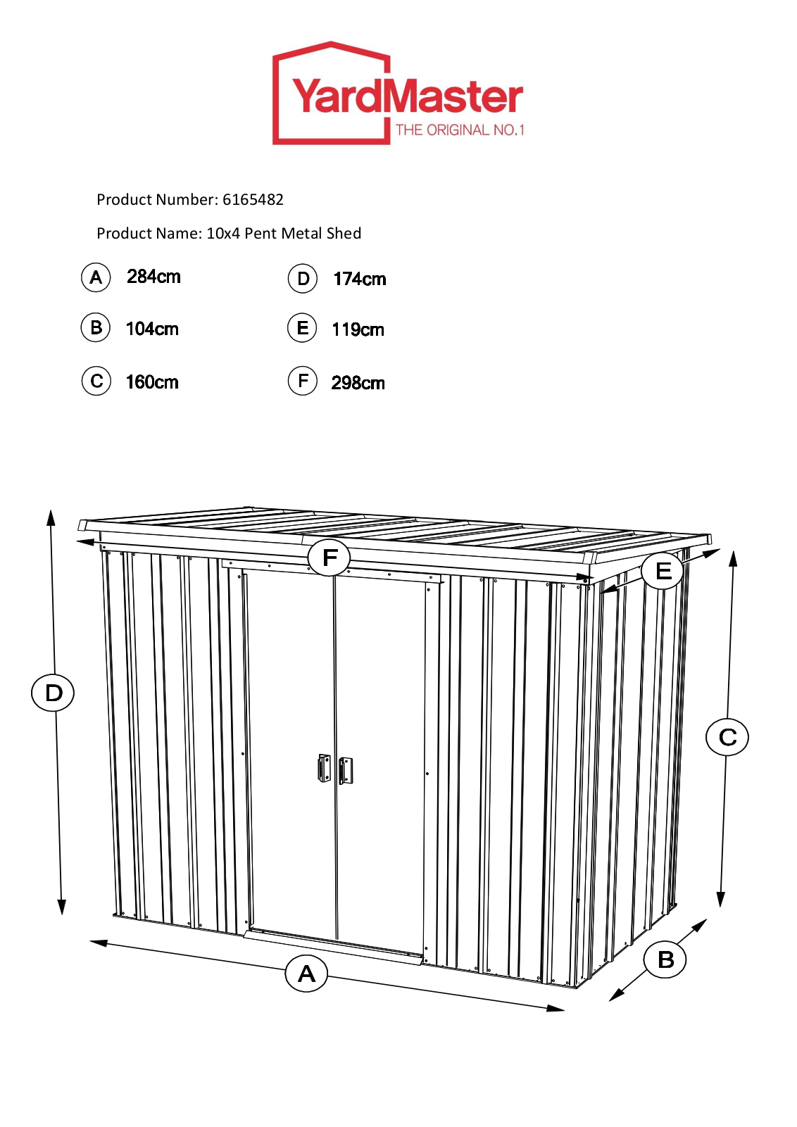 Yardmaster 104PZ Instruction manual