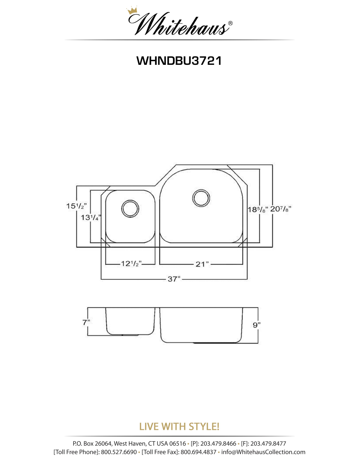 Whitehaus Collection WHC1932 Specifications - ManualMachine.com